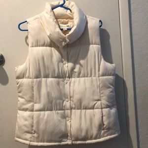 White puffy vest